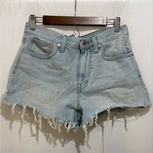 Madewell Denim Cutoff Shorts Size 26 Light Wash Distressed Frayed Festival